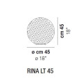 Настольная лампа Vistosi Rina LT 45 E27 BC/MU NI