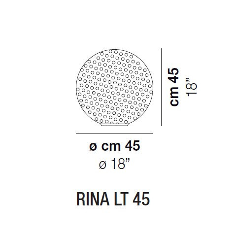 Настольная лампа Vistosi Rina LT 45 E27 BC/MU NI