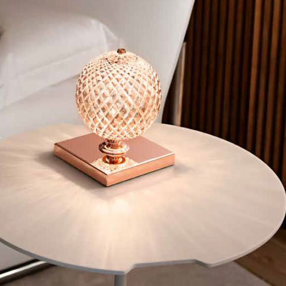 Настольная лампа Renzo Del Ventisette Ohlala LVP14534/1 DEC. ORO ROSA CRISTALLO ROSA