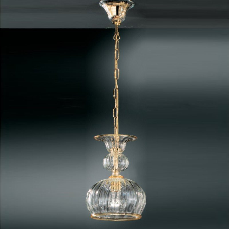Подвесной светильник Vetri Lamp 1033/25 Cristallo/Ambra