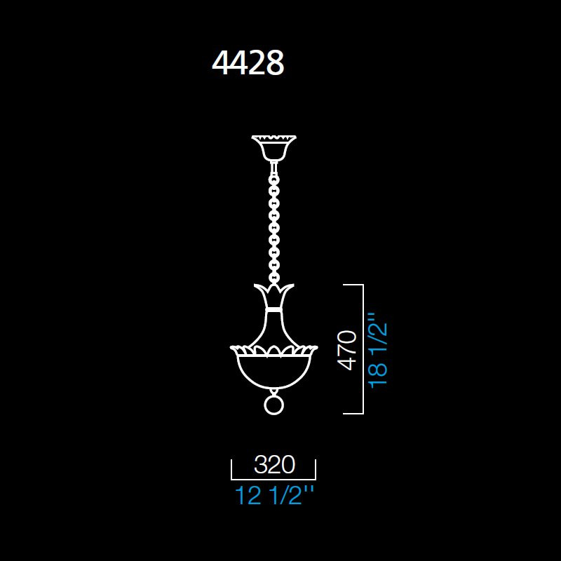 Подвесной светильник Barovier&amp;Toso Fanali veneziani 4428/OB