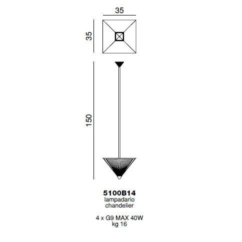 Подвесной светильник Beby Group Outdoor 5100B14 Chrome Transparent