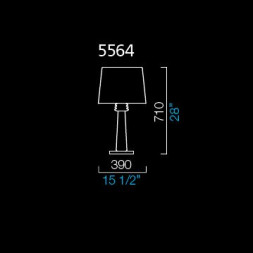 Настольная лампа Barovier&amp;Toso Amsterdam 5564/RS/BB
