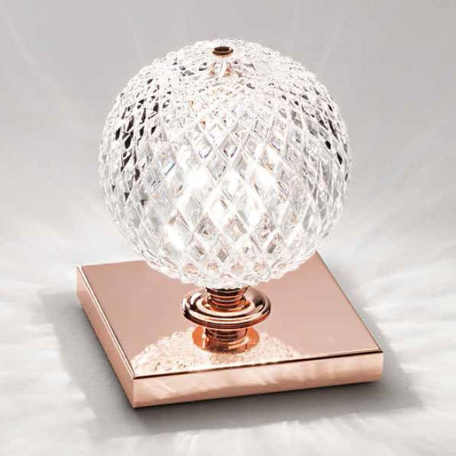 Настольная лампа Renzo Del Ventisette Ohlala LVP14534/1 DEC. ORO ROSA CRISTALLO TRASPARENTE