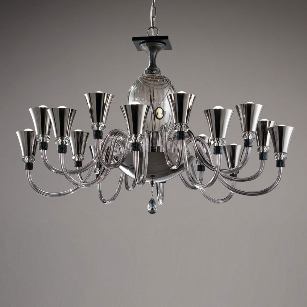 Люстра Euroluce Audrey L8+8 Fume