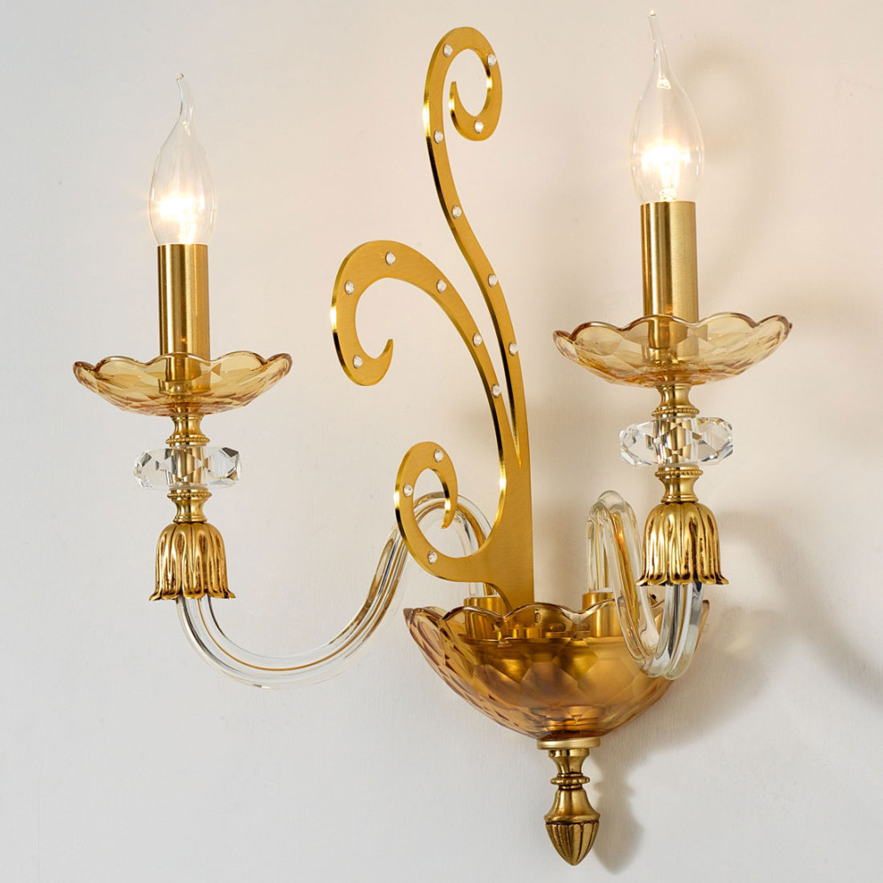 Бра Euroluce Perseo A2 Gold Amber