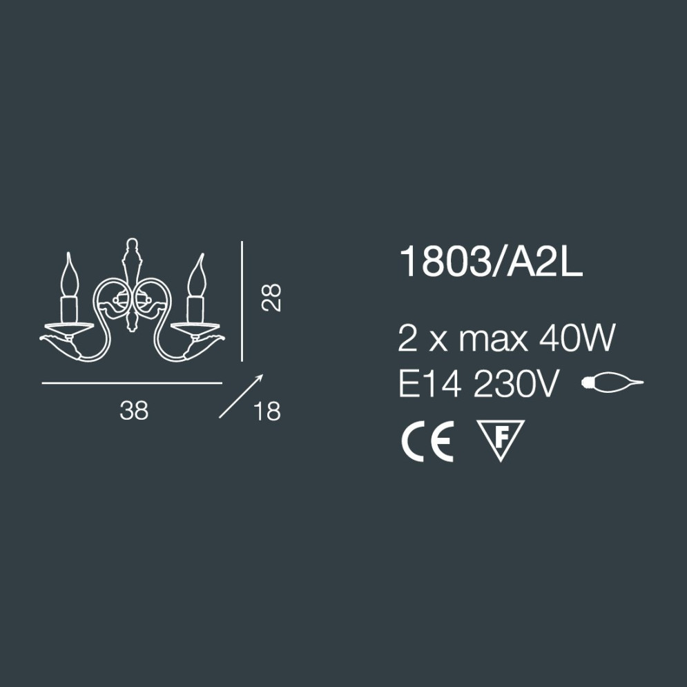 Бра Bellart Versailles 1803/A2L 02+10