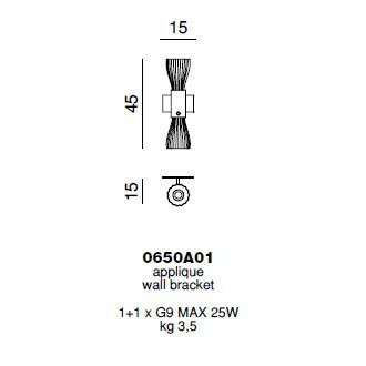 Настенный светильник Beby Group Secret 0650A01 Light gold Gold leaf