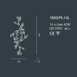 Настенно-потолочный светильник Bellart Ametista 1650/PL14L 03/V09