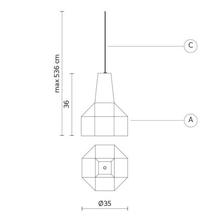 Уличный подвесной светильник Karman Settenani collection SE683N3-EXT