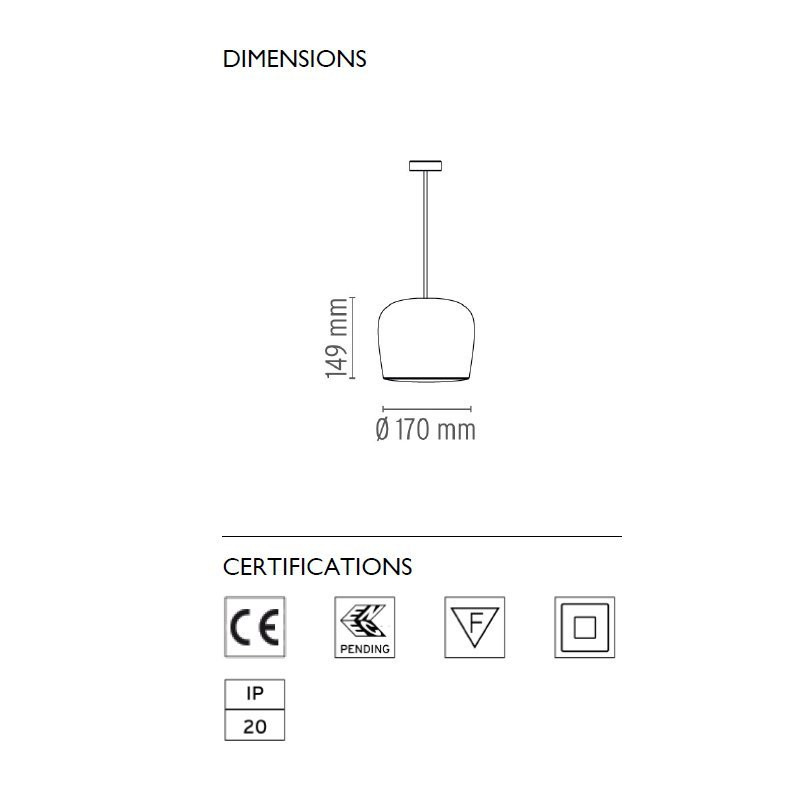 Подвесной светильник Flos AIM Small Fix White F0098009