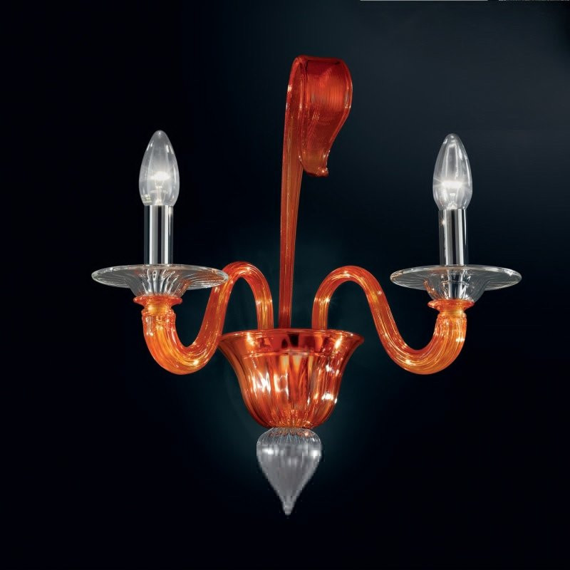 Бра Vetri Lamp 924/A2 Arancio/Cristallo