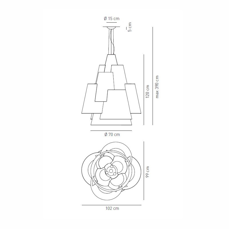 Подвесной светильник Axo Light Melting Pot SP MEL 120 SPMEL120NEXXE27