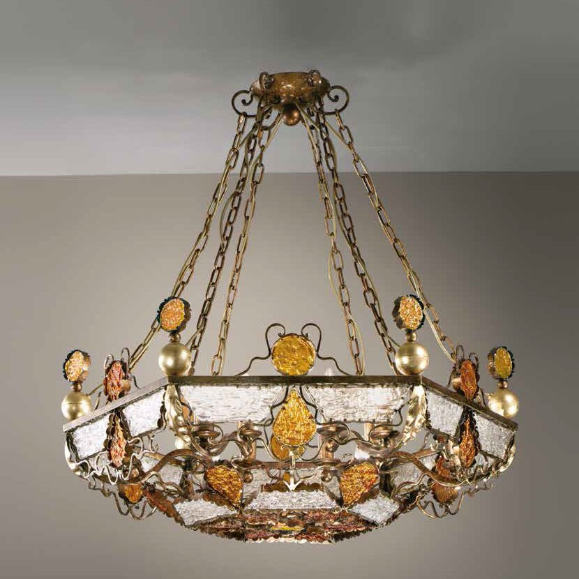 Подвесной светильник MM Lampadari Deco 6741/12 V2314 amber