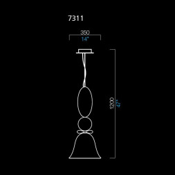 Подвесной светильник Barovier&amp;Toso Perseus 7311/WS