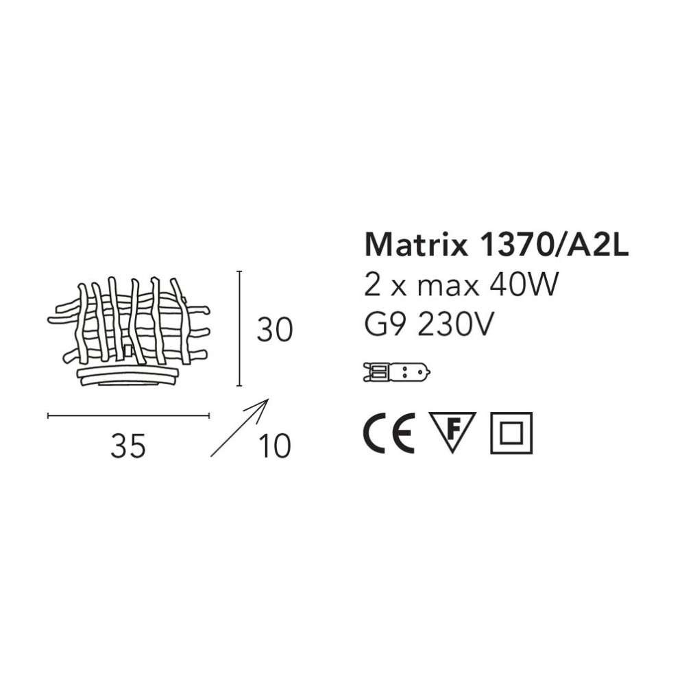 Настенный светильник Bellart Matrix 1370/A2L 17