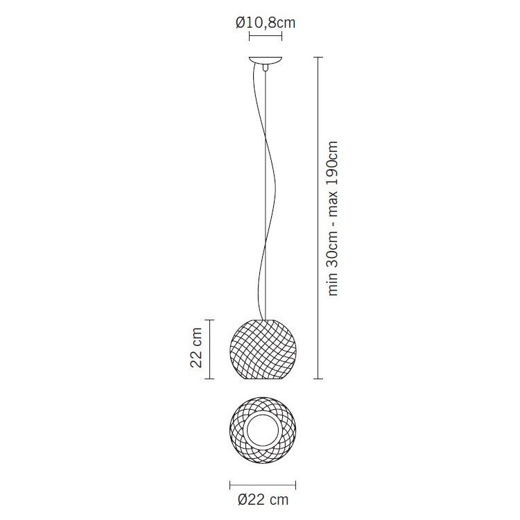 Подвесной светильник Fabbian Diamond D82 A03 00