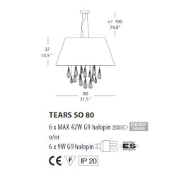 Подвесной светильник Evi Style Tears SO80 ES0122SO04BIAL