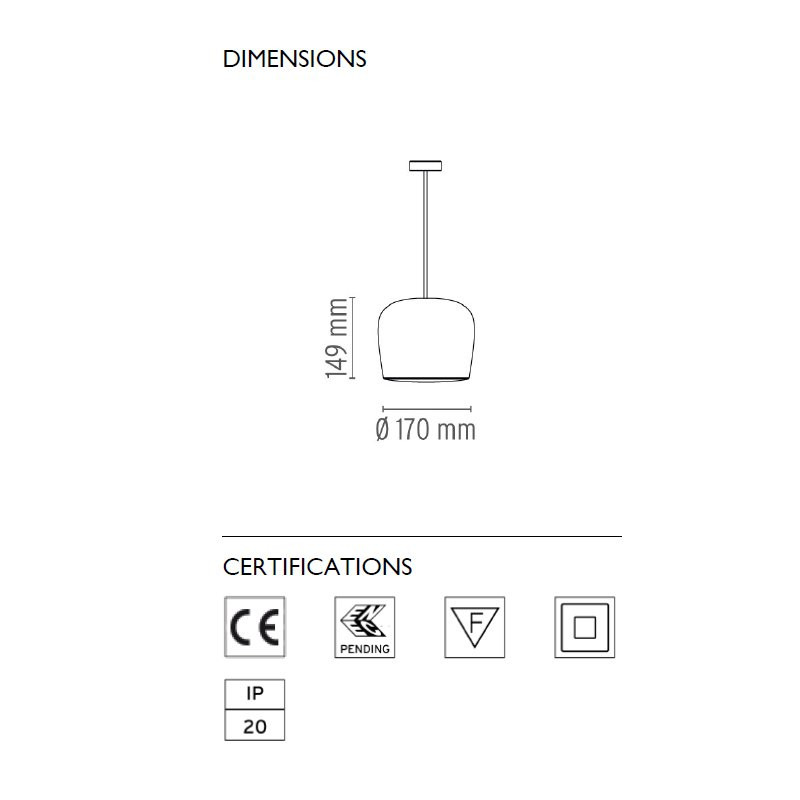 Подвесной светильник Flos AIM Small Fix Anodized brown F0098026