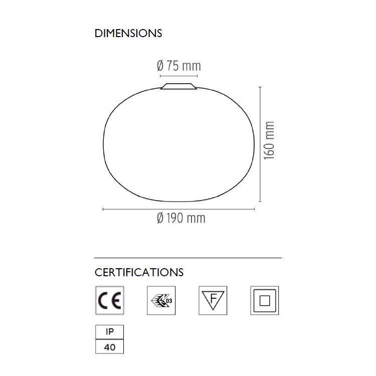 Настенно-потолочный светильник Flos Glo-Ball C/W ZERO F3335009