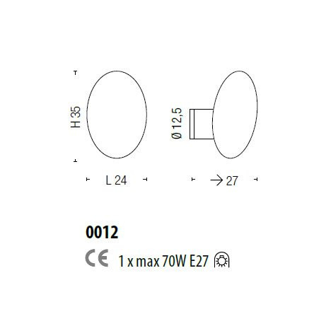 Настенно-потолочный светильник Sylcom Bitta 0012 FU
