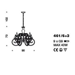 Люстра IDL Deco 461/6+3 white