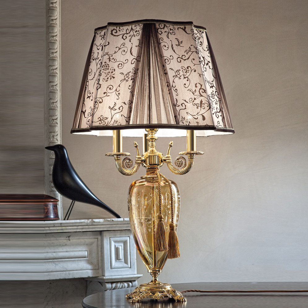 Настольная лампа Euroluce Aida LG3+1 Amber