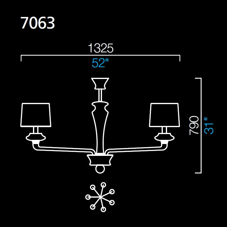 Люстра Barovier&amp;Toso Saint Germain 7063/OO/NO