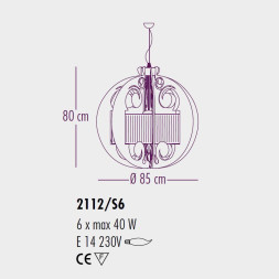 Подвесной светильник Bellart Diamante 2112/S6 17/Transparent