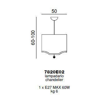 Подвесной светильник Beby Group Pure 7820E02 Chrome Silver Cortina 017 - rose