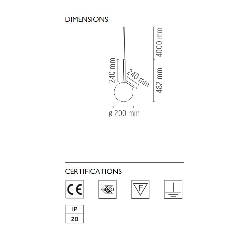 Подвесной светильник Flos IC Lights S1 Brushed brass F3175059