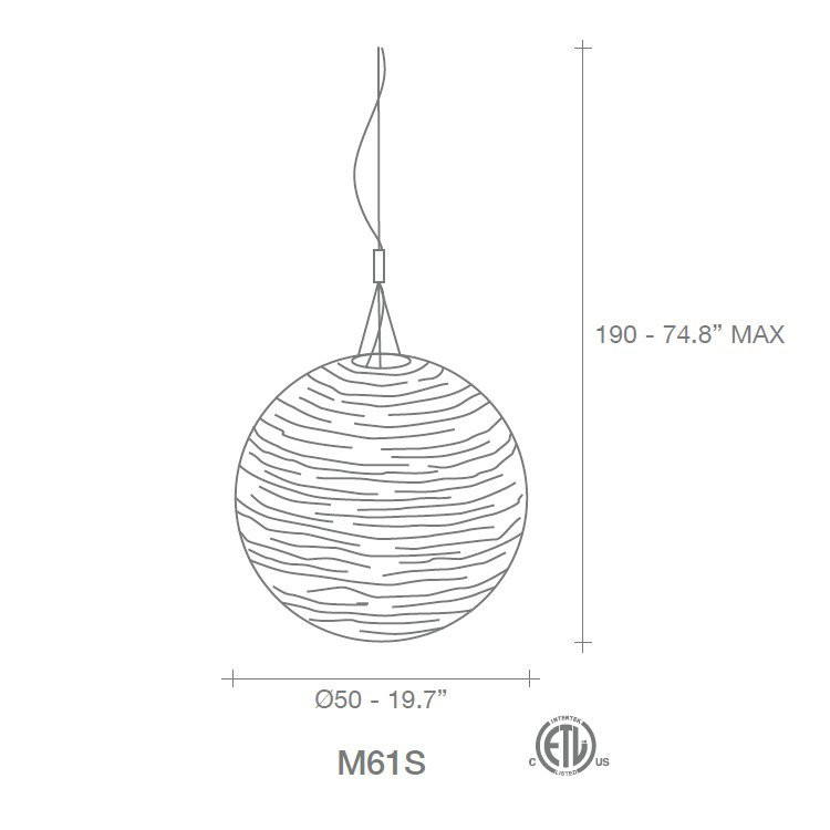 Подвесной светильник Terzani Magdalena M61S H5 C8