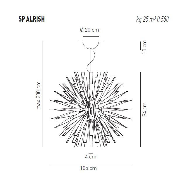 Подвесной светильник Axo Light SP ALRISH SPALRISHXXXXE27