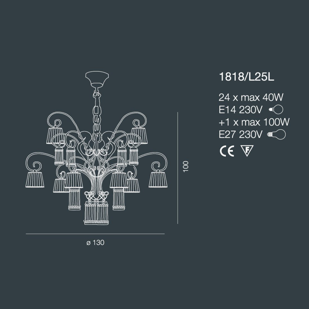 Люстра Bellart Casino 1818/L25L 01/P04