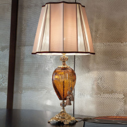 Настольная лампа Euroluce Penelope LG1 Shiny gold Amber