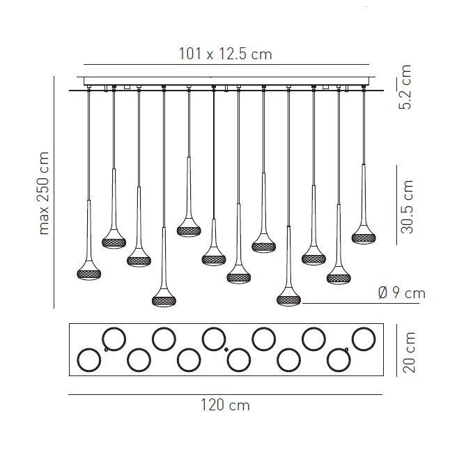 Подвесной светильник Axo Light Fairy SP FAI 12 R SPFAI12RCSCRLED
