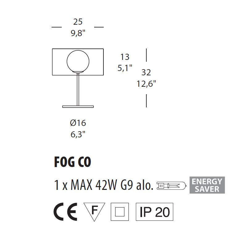 Настольная лампа Morosini Fog CO 0200CO08MKAL