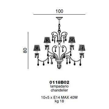Люстра Beby Group Violet 0118B02 Rose 024 Cut Almond