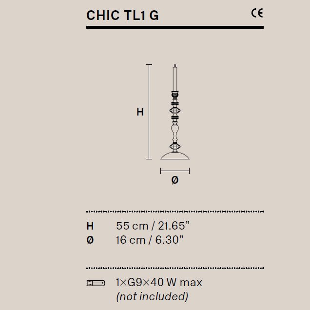 Настольная лампа Masiero Chic TL1G F02