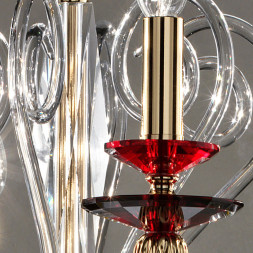 Люстра Euroluce Aurora L12 gold ruby