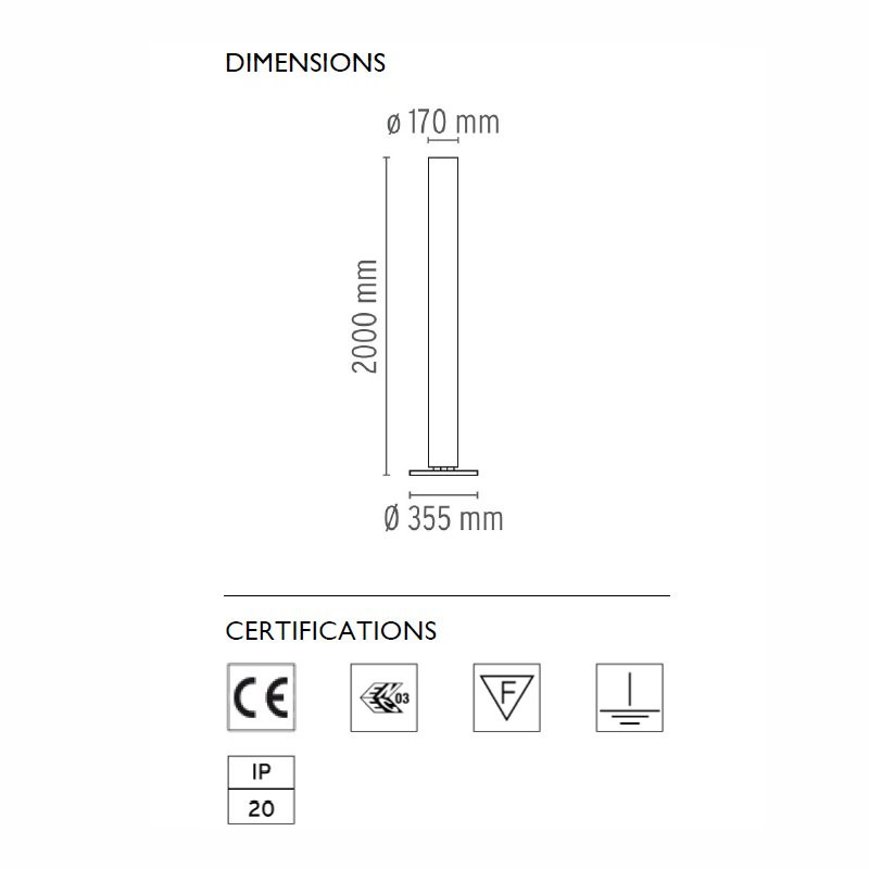 Напольный светильник Flos Stylos F6310004