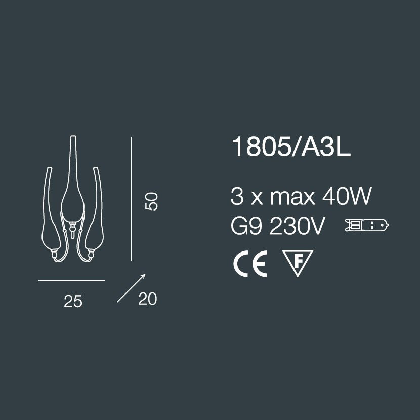 Бра Bellart Ego 1805/A3L 05/V18