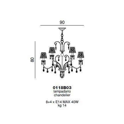 Люстра Beby Violet 0118B03 Chrome 184 SW Blu Violet