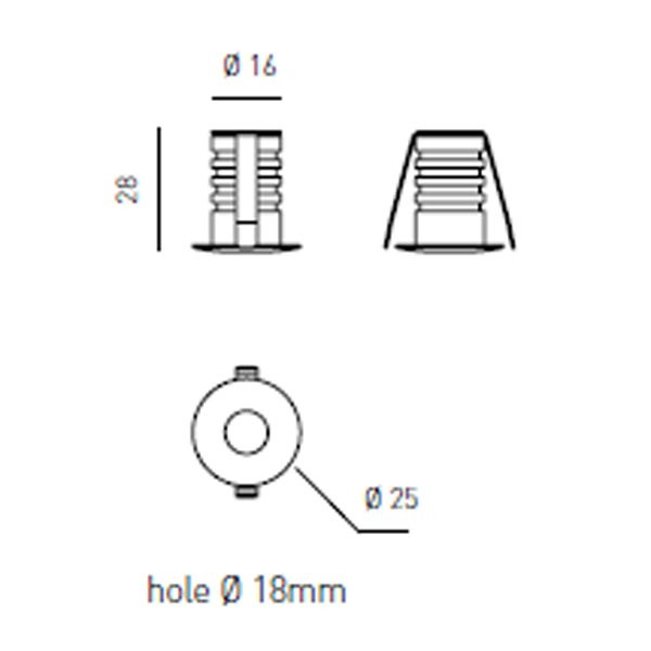 Встраиваемый спот (точечный светильник) Axo light Picus PICUS RECESSED DOWNLIGHT 501 07