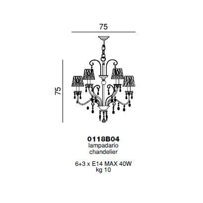Люстра Beby Violet 0118B04 Chrome 058 SW Bluino