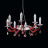 Люстра Beby Group Privilege 0240B02 Chrome Red Sensuelle SW Red Magma
