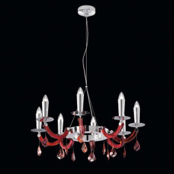 Люстра Beby Group Privilege 0240B02 Chrome Red Sensuelle SW Red Magma