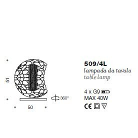 Настольная лампа IDL Twister 509/4L brown corten