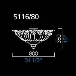 Потолочный светильник Barovier&amp;Toso Grand Hotel 5116/80/OR