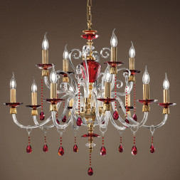 Люстра Euroluce Rubino Alicante L8+4 Ruby